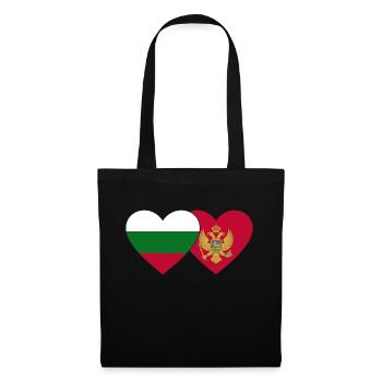Bulgarien Montenegro Flagge - Stoffbeutel - Schwarz - Vorne