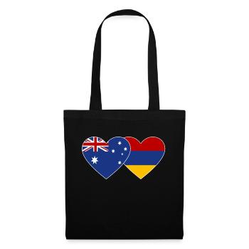 Drapeau de l’Australie et de l’Arménie - Sac en tissu - noir - Devant