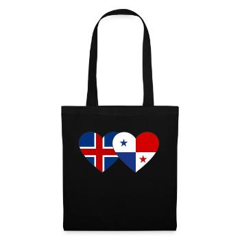 Iceland Panama Flag Heart - Tote Bag - black - Front