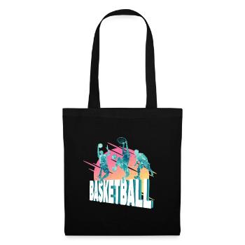 Basketball Basketballspieler Spieler Vintage Bunt - Stoffbeutel - Schwarz - Vorne