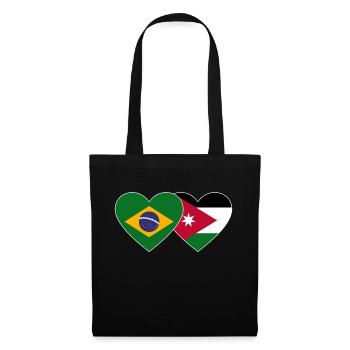 Brazil Jordan Flag Heart - Tote Bag - black - Front