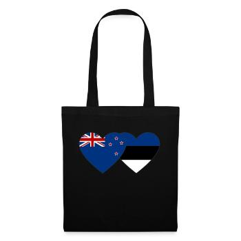 New Zealand Estonia flag - Tote Bag - black - Front