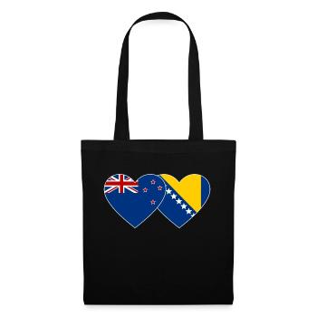 Drapeau de la Bosnie-Zélande - Sac en tissu - noir - Devant