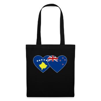 Drapeau de la Nouvelle-Zélande du Kosovo - Sac en tissu - noir - Devant