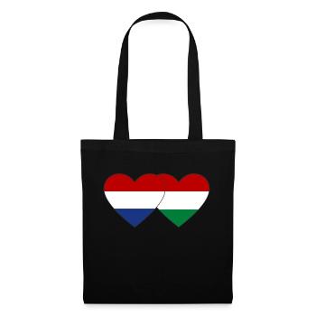 Cœur de drapeau de la Hongrie néerlandaise - Sac en tissu - noir - Devant