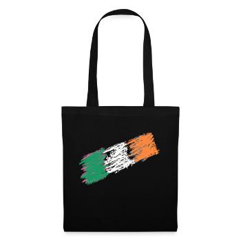 Ireland flag italics - Tote Bag - black - Front