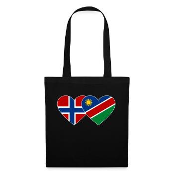 Norway Namibia Flag Heart - Tote Bag - black - Front
