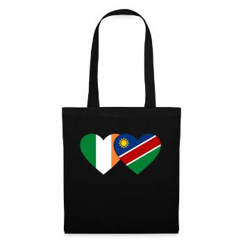 Ireland Namibia Flag Heart - Tote Bag - black - Front