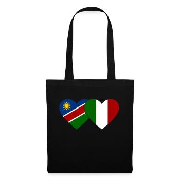 Namibia Italy Flag Heart - Tote Bag - black - Front