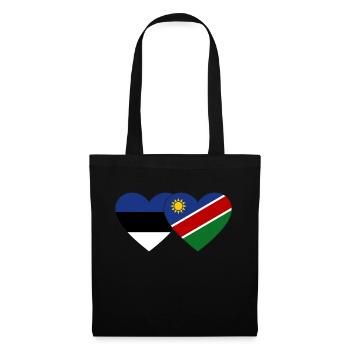 Estonia Namibia Flag Heart - Tote Bag - black - Front