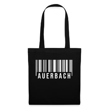 Erzgebirge Strichcode Auerbach - Stoffbeutel - Schwarz - Vorne