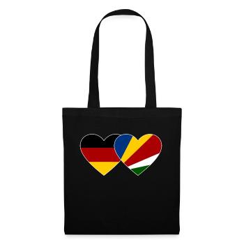 Allemagne Seychelles drapeau coeur - Sac en tissu - noir - Devant