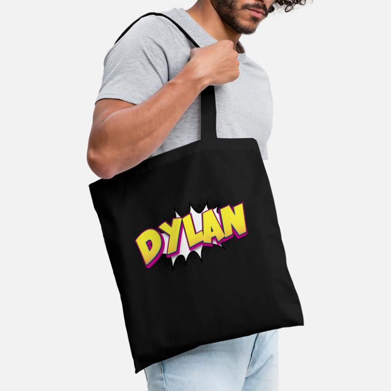 Dylan Custom Name Comic Book Style Pop Art, Dylan Tote Bag