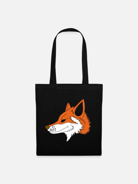 Schlau wie ein Fuchs - Stoffbeutel - Schwarz