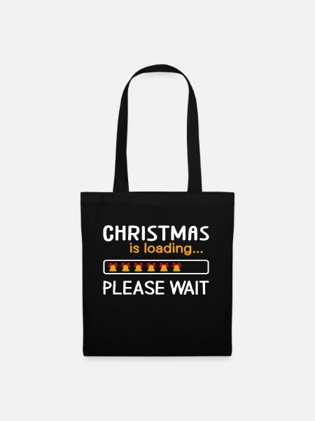 Christmas is loading... Please Wait - Stoffbeutel - Schwarz