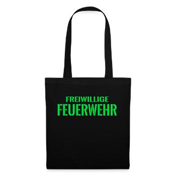 Freiwillige Feuerwehr Sprüche - Stoffbeutel - Schwarz - Vorne