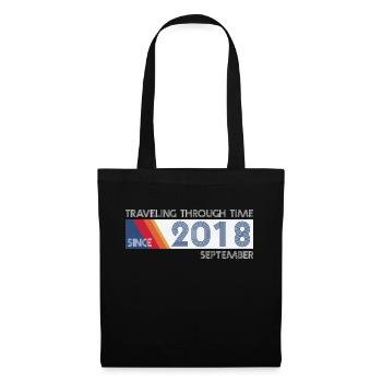 Drôle de voyage dans le temps anniversaire Design septembre 2018 - Sac en tissu - noir - Devant
