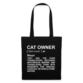 Terme du propriétaire du chat - Sac en tissu - noir - Devant