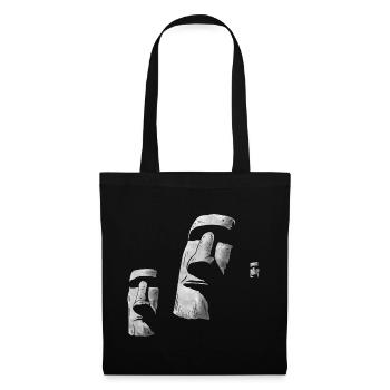 Moai Heads Ile de Pâques Polynésie - Sac en tissu - noir - Devant