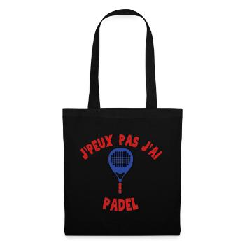 Ich kann nicht Padel haben - Stoffbeutel - Schwarz - Vorne