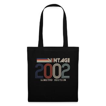 Jahrgang 2002 Jubiläumsgeschenk - Jahrgang 2002 - Stoffbeutel - Schwarz - Vorne