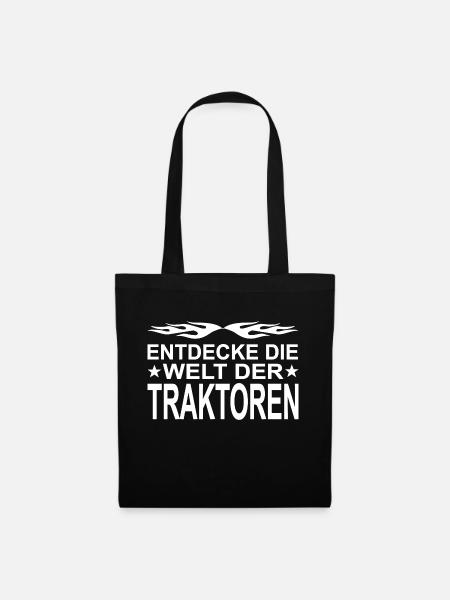 Traktor - Stoffbeutel - Schwarz