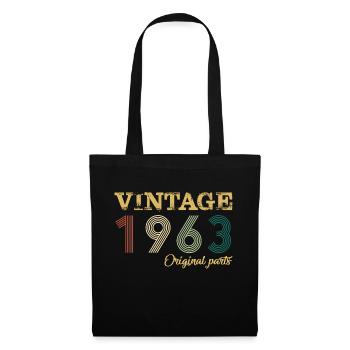 Vintage 1963 Original Parts Year Of Birth Birthday - Tote Bag - black - Front