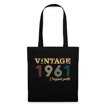 Vintage 1961 pièces d’origine année de naissance anniversaire - Sac en tissu - noir - Devant