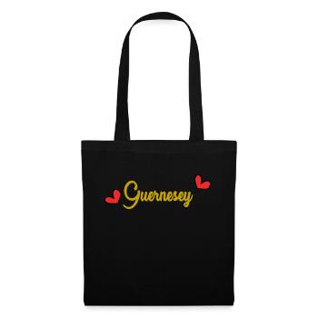 GUERNESEY. ÎLE. DRAPEAU. ILE. ROYAUME-UNI - Sac en tissu - noir - Devant