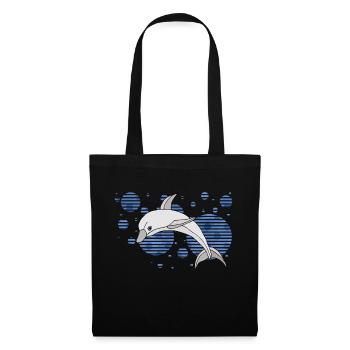 Delfin - Stoffbeutel - Schwarz - Vorne
