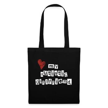 Love my autistic girlfriend - Tote Bag - black - Front