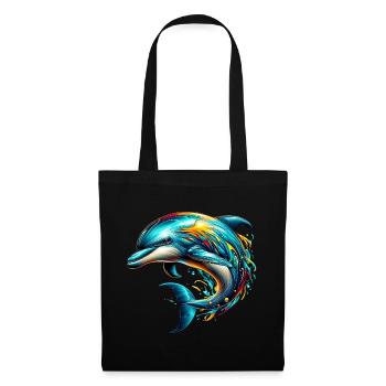 Dauphin - Sac en tissu - noir - Devant