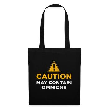 La prudence peut contenir des opinions - Sac en tissu - noir - Devant