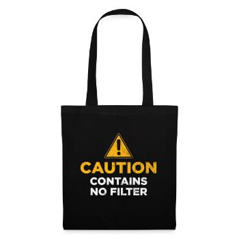 Contains No Filter - Tote Bag - black - Front