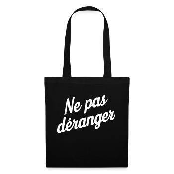 Ne pas déranger - Sac en tissu - noir - Devant