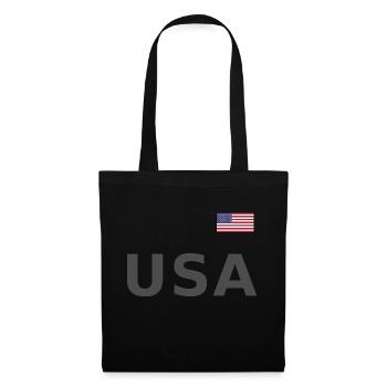TEAM United States American Flag Banner Over Font - Tote Bag - black - Front
