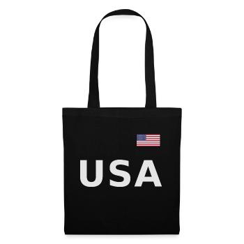ÉQUIPE Bannière du drapeau américain des États-Unis sur la police - Sac en tissu - noir - Devant