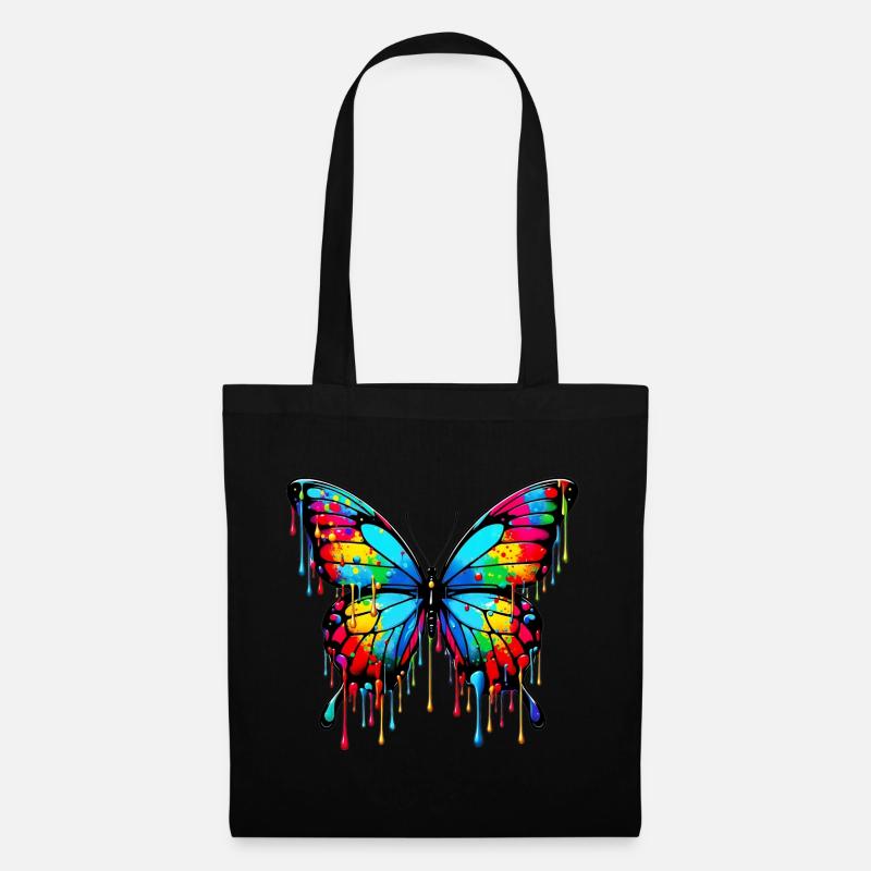 Schmetterling - Stoffbeutel - Schwarz