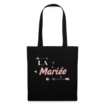 Die Braut Pink Arrow - Stoffbeutel - Schwarz - Vorne