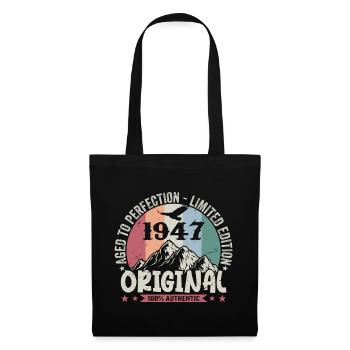 1947 Geburtstag 1947 Jahrgang Geburtstag 1947 - Stoffbeutel - Schwarz - Vorne