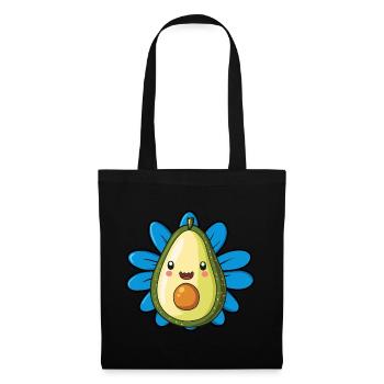 Avocado Veganerin Umwelt - Stoffbeutel - Schwarz - Vorne