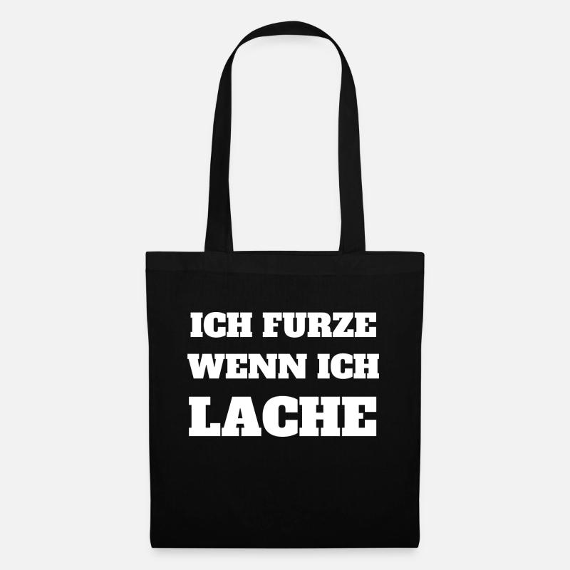 Ich furze wenn ich lache - Stoffbeutel - Schwarz