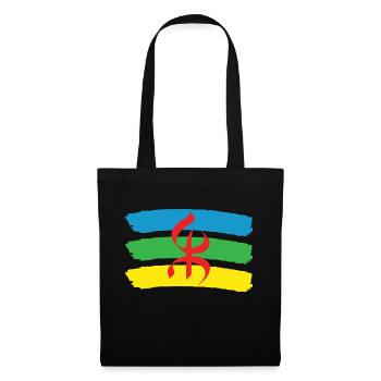 DRAPEAU AMAZIGH BERBERE YIFINAGH - Sac en tissu - noir - Devant