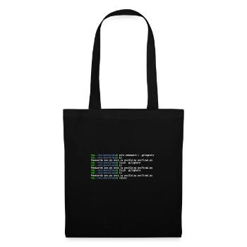 linux shell ls dot - Sac en tissu - noir - Devant