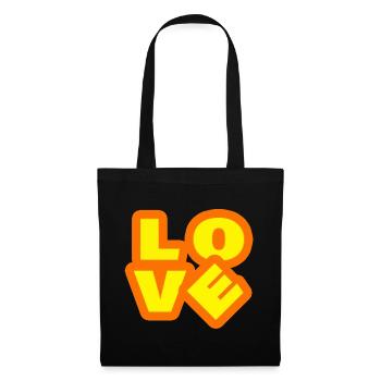 LOVE - Stoffbeutel - Schwarz - Vorne