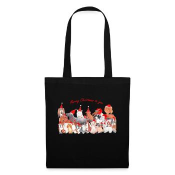 Chiens de Noël - Chiens de Noël 2 - Sac en tissu - noir - Devant