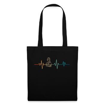 Retro Heartbeat Midwife - Tote Bag - black - Front