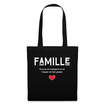 Family Where Life Begins - Family Gift - Tote Bag - black - Front