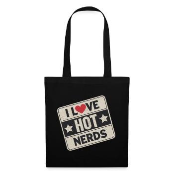 I Love Hot Nerds 24 - Stoffbeutel - Schwarz - Vorne