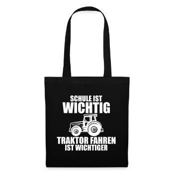 Tractor Trekker Tractor School Saying Gift - Tote Bag - black - Front